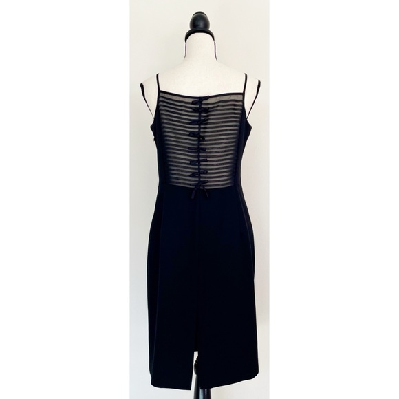 Vintage 90s Sheer Back Little Black Dress - Picture 3 of 6